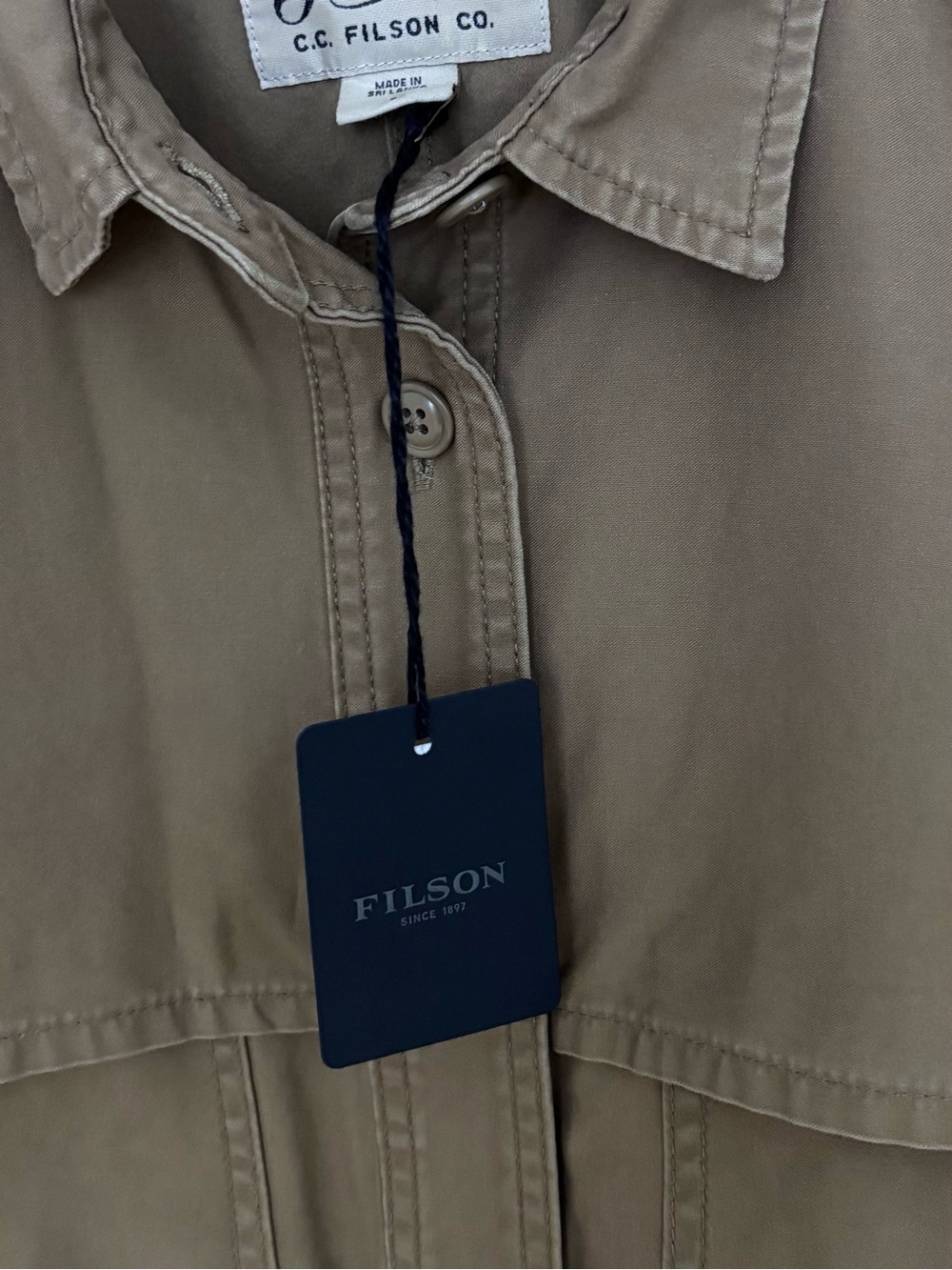 Filson Jac Shirt Women’s L Dark Tan Utility Shirt Jacket NWT - Picture 7 of 11